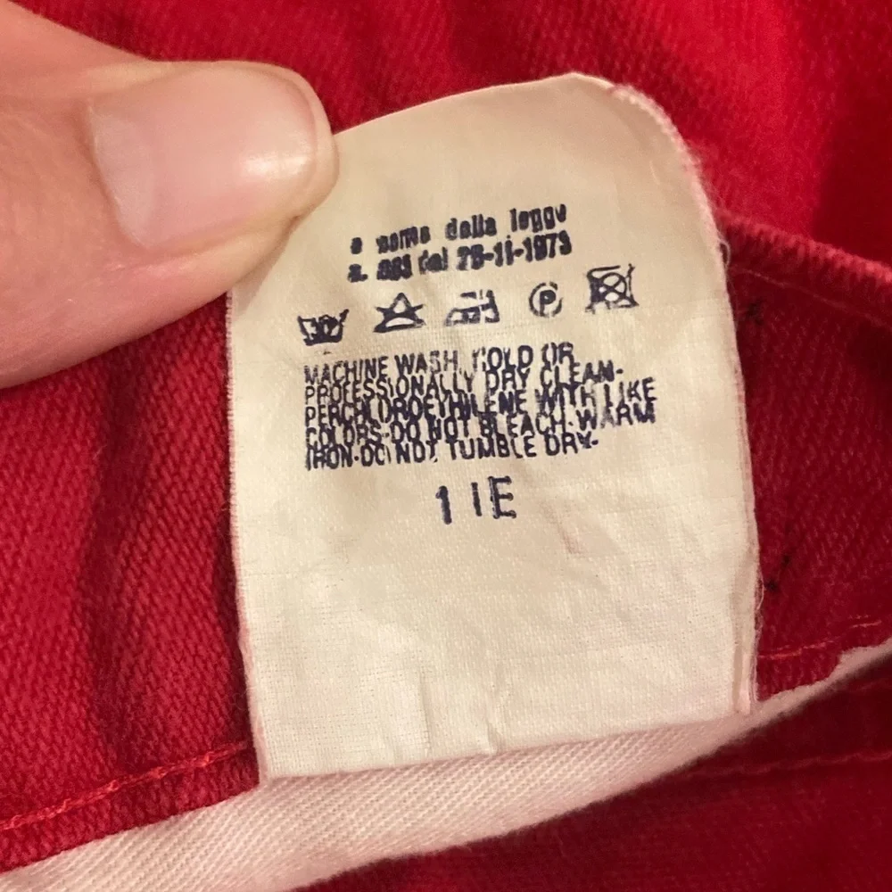 Vintage Versace Couture Red Jeans Size 30